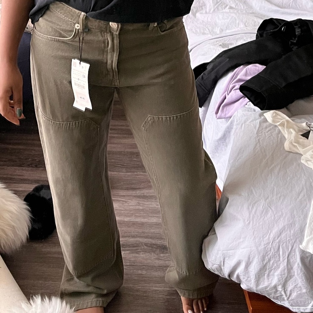Mid Rise Green Jeans - Picture 4 of 7